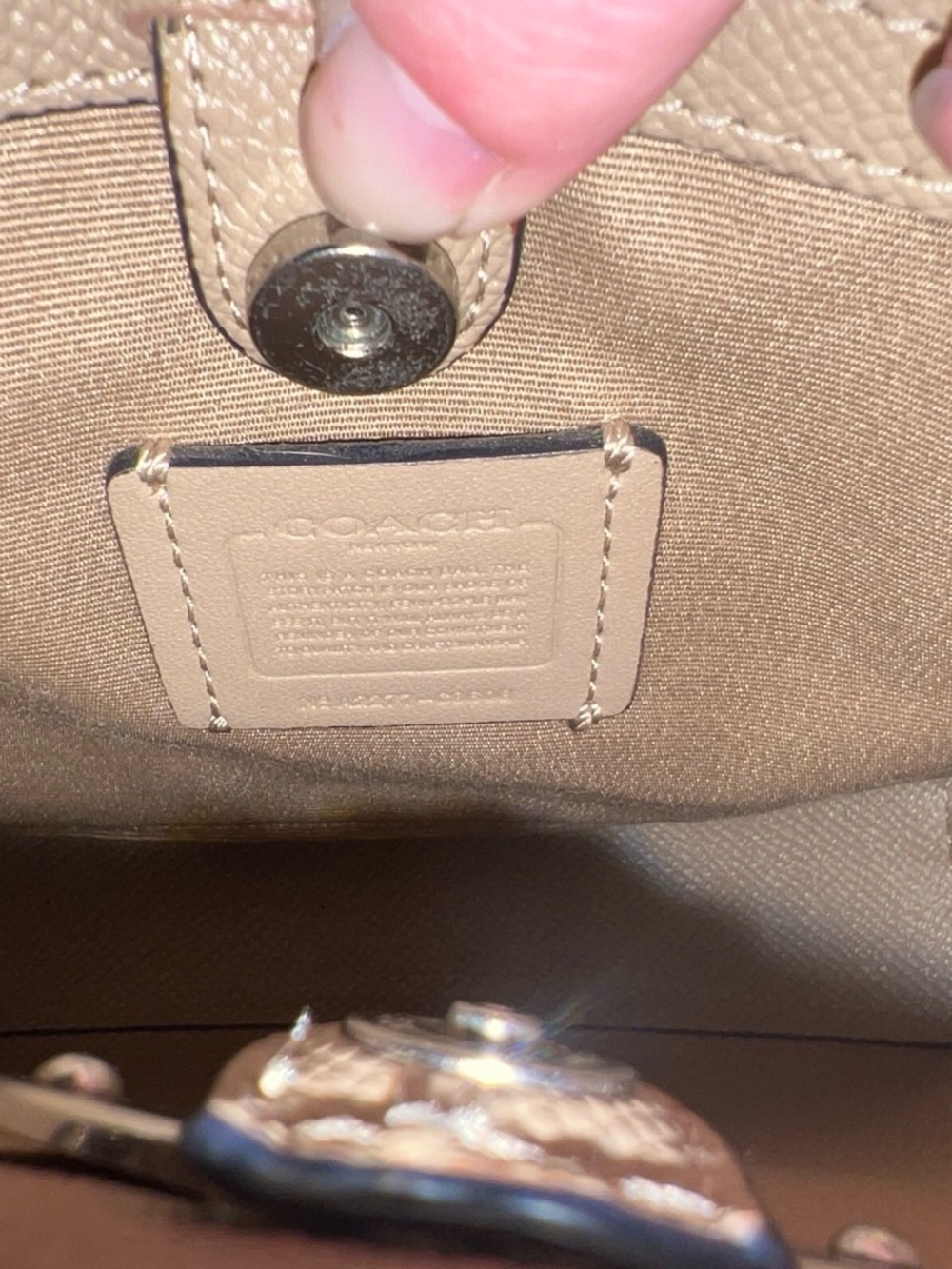 Coach Floral Pebble Leather Crossbody in Dusty Blue-Green with wallet - Picture 7 of 8